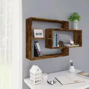 Smoked Oak Wall Shelf 104x20x58.5 cm Engineered Wood Storage Unit