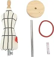 Female Clothing Mannequin with Stand Wooden Base, Sewing Mannequin Torso Dress Template, Adjustable Mannequin, Clothing Display Mannequin for Sewing and Tailoring Clothing