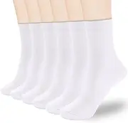 Corlap Thin Crew Socks Women - Dress Socks - Soft Cotton Ankle Bootie Socks for Business Casual Trouser-6 Pairs Gift Box