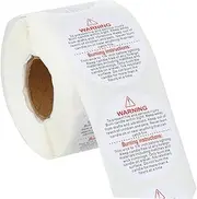 DECORNIJIA 1 Roll Candle Warning Labels Adhesive Safety Decals for Candle Jars Removable Stickers with Eye Catching Design and Container Use
