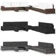 Garden Lounge Set 7 Piece Furniture Setting Poly Rattan Multi Colours vidaXL