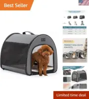Portable Soft Sided Dog Kennel for Small Dogs – Collapsible & Lightweight, 19.5"