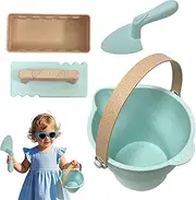 Sand Toys,Toddler Sandbox Beach Toys - Buckets Sand Toy Set Shovels Molds Sandbox Tool Kit with Mesh Bag for Outdoor