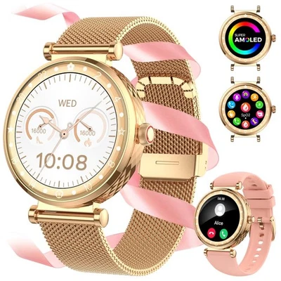 Smart Watch for Women, AMOLED HD Display Fitness Tracker Bluetooth Make/Answe...