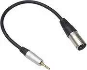 3.5mm Male to XLR Male Audio Adapter Cable 3.5mm to XLR Balanced Cable Adapter Electrical Accessories for Phone MP3 Player Laptop (3.5mm-0.3M, Black)