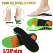 1/2X Orthotic Insoles Arch Support Flat Foot High Plantar Fasciitis Pad Insert