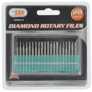 20PC Diamond Grinding Carving Cutting Burr Bit Set Rotary Stone Glass NEW