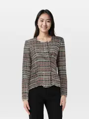 Isabel Marant Étoile Checkered Finged Tweed Jacket
