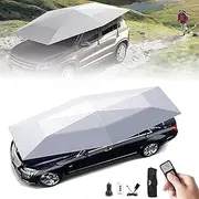Fully Automatic Car Tent,Fully-Automatic Foldable Movable Carport,Outdoor Tent Movable Carport Canopy with Remote Control,Outdoor Camping Tent,for All Types of Cars(Silver,4.2m)