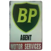 BP Agent Motor Services Tin Sign 30x20cm
