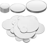 40 Pcs Mini Size Round Mirror, Craft Mirror Small Round Craft Mirror, Mirror Stickers, Small Round Mirror Adhesive Mirror, Small Mirrors for Crafts Acrylic Mirror, Mini Mosaic Mirror Tiles(1", 2", 3")