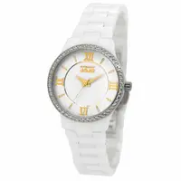 在飛比找PChome24h購物優惠-NATURALLY JOJO 秘密花園羅馬陶瓷腕錶-白