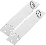 2 Sets Stainless Steel Lock Hasp Heavy Duty Secure Latch for Doors and Windows Weather Resistant Design for Indoor and Outdoor Use for Sheds and Barns