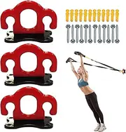 Wall Hook for Resistance Bands, Resistance Bands Wall Mount,Body Weight Strap Wall Mount Hook - Set of 3 Ceiling Mounting Brackets for Resistance Bands