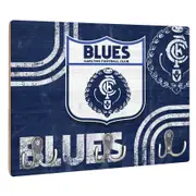 AFL Heritage Key Rack - Carlton Blues - Gift - Retro