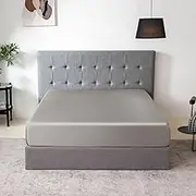 THXSILK 1 Pc Silk Fitted Sheet with Deep Pocket, 19 Momme Ultra Soft Mulberry Silk Bed Sheet -Machine Washable, Hypoallergenic, Durable-King Size,Grey