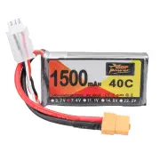 ZOP Power 7.4V 1500mAh 40C 2S LiPo Battery XT60 Plug for RC Drone