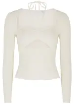 Jonathan Simkhai Alexia Cut-out Ribbed-knit top - White - S S