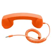 Jtgg WJTG Telephone Handset Receivers Headphones with Volumn Adjustment Fit for Phone CallJ Orange