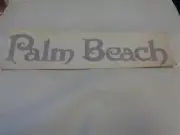 PALM BEACH DECAL BURGUNDY 13" X 2 1/2" MARINE BOAT
