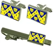 [Select Gifts] Shropshire County England Flag Cufflinks Tie Clip Box Gift Set