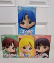 Q Posket Mercury Mars Jupiter Venus Sailor Moon Eternal Figure BANPRESTO New