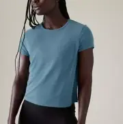 NWT Athleta L Sandwash Modal Tee Women’s Size Large Sklark Blue $49.00