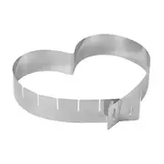 Wwxx Xh Heart Baking Pan Adjustable With 6 Adjustable Sizes Cake Ring Adjustable Cake Pan Heart Baking Pan 403 Stainless Steel Silver