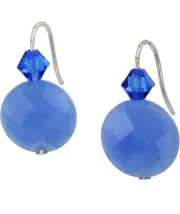Alex and Ani Denim Quartz & Swarovski Crystals Earrings