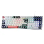 K668 RGB Gaming Keyboard 104 Keys + Extra 4 Hotkeys Wired Mechanical Keyboard...