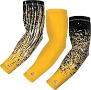[B-Driven Sports] | High Performance Athletic Arm Sleeve | UV Protection | Great Youth, Men & Women Athletes | Premium Compression | Choose from The Coolest Colors & Designs | 3 Sleeve Pack