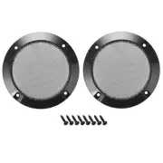 Speaker Grill Cover (w Screws), [for DIY] - 5"/Black/2Pcs
