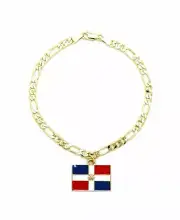 [Icemond] Dominican Republic Flag Pendant Anklet
