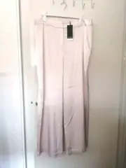 Portman's Curve Size 20 Pink Sateen Wide Leg Dress Pants