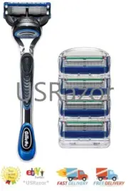 4 Gillette Fusion Razor Blades Refill Cartridges Proglide Shaver Handle Made USA