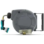 Retractable Garden Hose Reel 5/16 Inch x 33ft,Wall Mounted Hose Reel with 3/4...