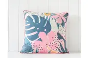 Rayell Indoor Square Cushion Flower Power Print Home Lounge Decor Pink 45x45cm