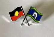 Quality Metal Hat/Lapel Pin - Aboriginal- Torres Strait Islands Twin Flags