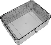 LALADEFIEE Makeup Organiser Box Grey Plastic Storage Drawer for Cosmetics Jewelry Beauty Supplies