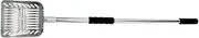yuksok Cat Litter Scooper Litter Scooper Extendable Handle Versatile Stainless Steel Adjustable Premium Large Pet Cleaning Sand Rake, Black