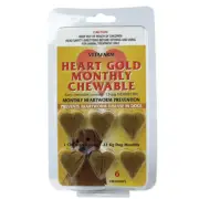 Vetafarm Heartgold Chewable Heartworm Wormer for Dogs 6 Pack