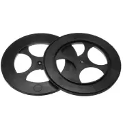 8.9" Rotating Swivel Stand Steel Ball Lazy Susan 0.47" Black Rubber Ring 2Pcs