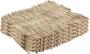 Happyyami 4pcs Natural Grass Mats for Rabbits Birds Animals Durable Breathable Bedding for Cozy Nesting Foraging for Cages and Washable Foot Protection