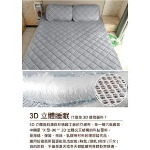 3D透氣涼感輕柔床墊(單人加大)[免運][大買家]