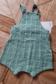 Seed Heritage - Baby Boys/Girls Grid Check Romper/Overall - Size 1/12-18 Months