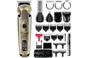 Hatteker Beard Trimmer Mustache Trimmer for Men 8 in 1 Adjustable Speed Waterproof Hair Clipper T-Blade Trimmer Electic Razor Shavers Cordless Mens Gift Grooming Kit with Face Nose Body (Bronze)