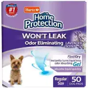 Hartz Home Protection Lavender Scent Odor-Eliminating Dog Pads,Regular Size,50ct