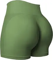 [Yiifit] Women's Seamless Scrunch Smile Contour Yoga Running Sports Active Exercise Fitness Shorts