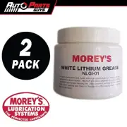 2 Pack Bulk Buy Morey's No1 Poly White Lithium Grease Pot - 500gm