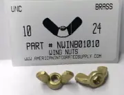 #10-24 Wing Nuts Solid Brass (10)
